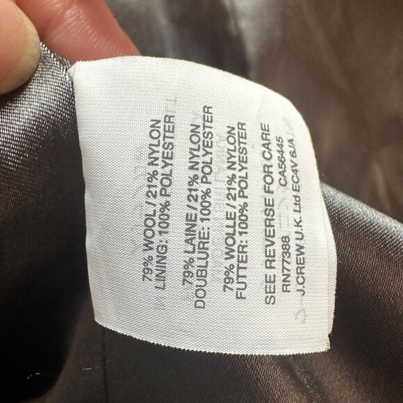 J. Crew Womens Wool Stadium Cloth Cocoon Coat Size 0 Black Capsule Minimalist - Picture 7 of 8